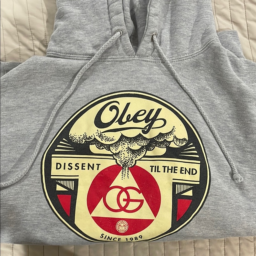Obey Gray Graphic Hoodie